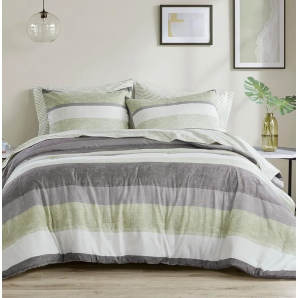 Madison Park Jaxon Twin Comforter Set, Bed in A Bag Comforter & Sheet Set,...